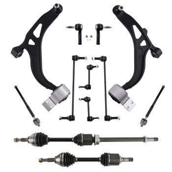 12x Front Control Arms CV Axle Shaft Sway Bar Set For 2014-2017 compatible for Ford Explorer