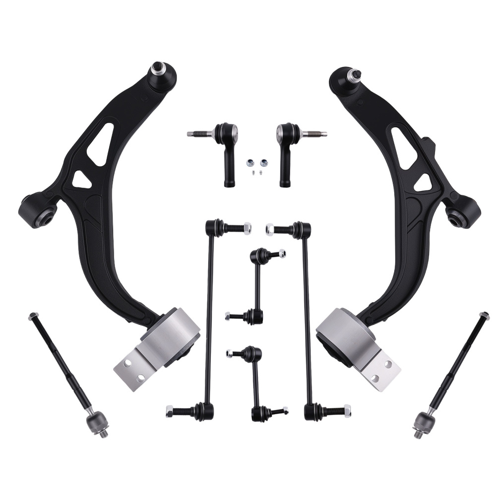 12x Front Control Arms CV Axle Shaft Sway Bar Set For 2014-2017 compatible for Ford Explorer
