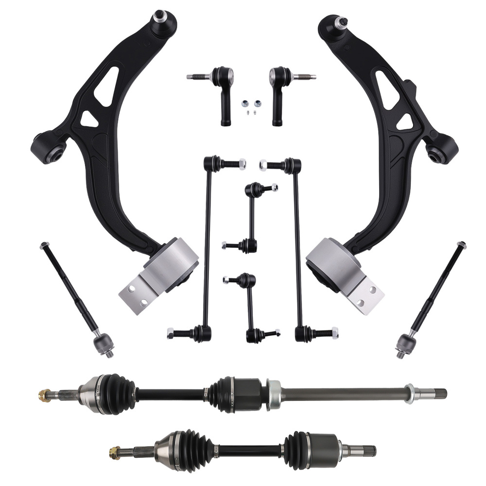 12x Front Control Arms CV Axle Shaft Sway Bar Set For 2014-2017 compatible for Ford Explorer