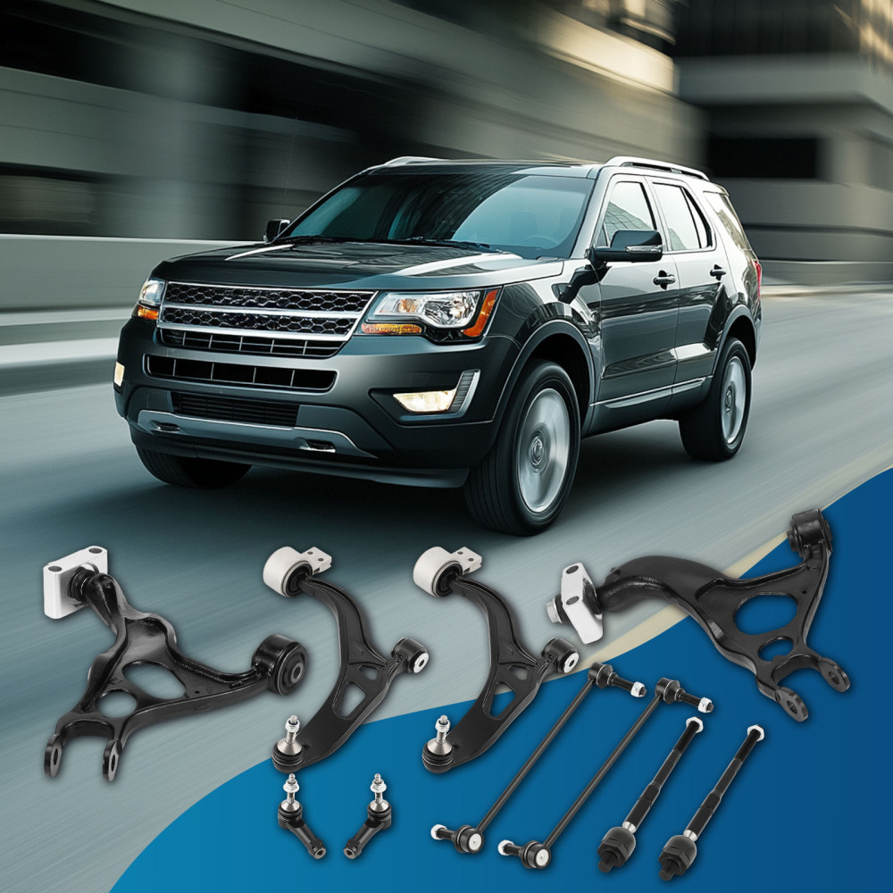 Rear Upper + Front Lower Control Arms Sway Bar Links for 2011-2019 compatible for Ford Explorer