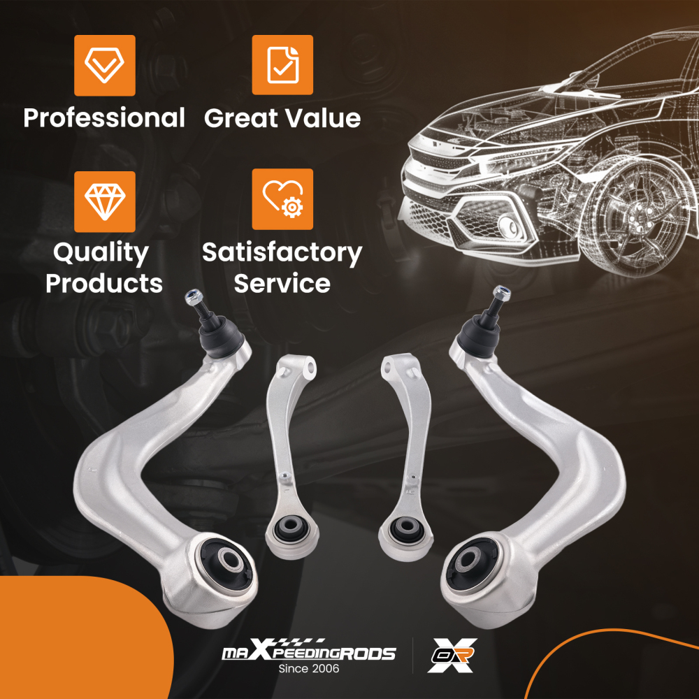 4x Front Lower Forward Rearward Control Arm + Ball Joint compatible for Ford Explorer 20-23