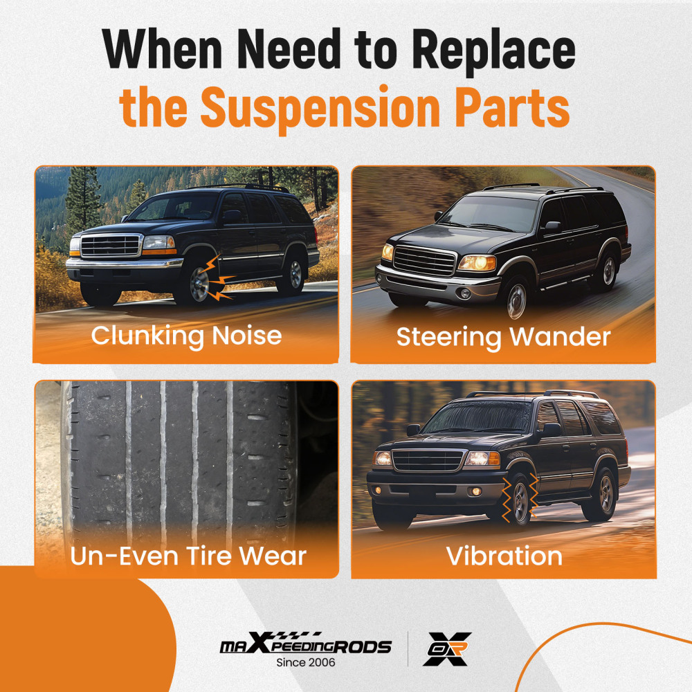 6pc Front Upper Control Arm Ball Joint Sway Bar for F-150 Expedition 1997-2003