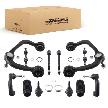 12PC Front Upper Control Arm Lower Ball Joint Tie Rod compatible for Ford F-150 2009-14 4WD