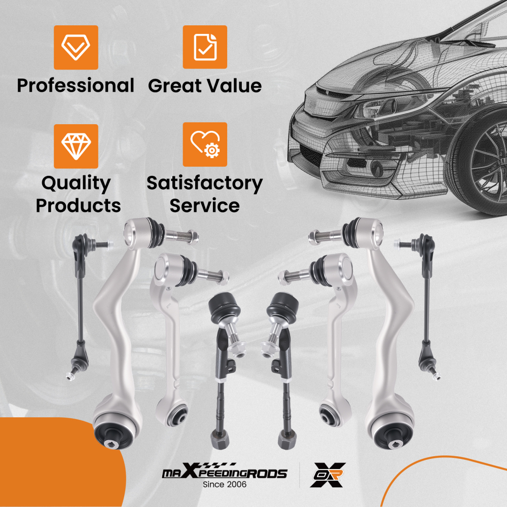 8PCS Front Lower Control Arm Assembly Kit compatible for BMW 1/2 Series F20 F22 31126852991