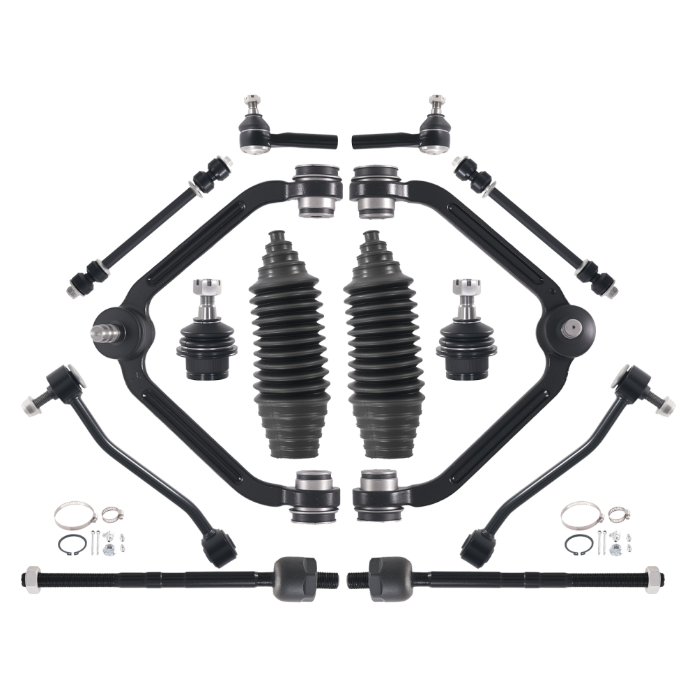 Front Upper Control Arm Lower Ball Joint Sway Bar Link TieRod compatible for Explorer 01-03