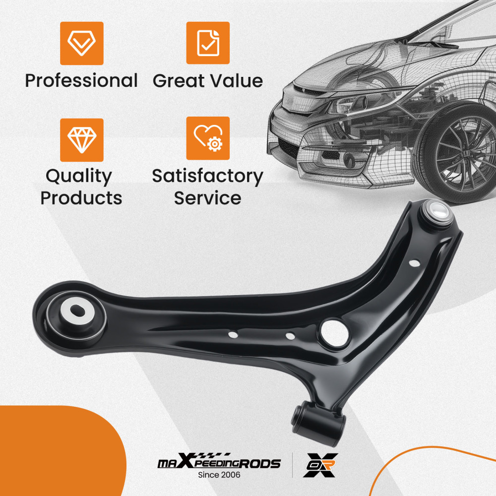 BRACCIO DI CONTROLLO SOSPENSIONE ANTERIORE INFERIORE DESTRO compatibile per FORD FIESTA VI 6