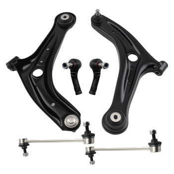 6X FRONT CONTROL ARM WISHBONE LINK BARS TRACK ROD ENDS compatible for FORD FIESTA 2008-2017