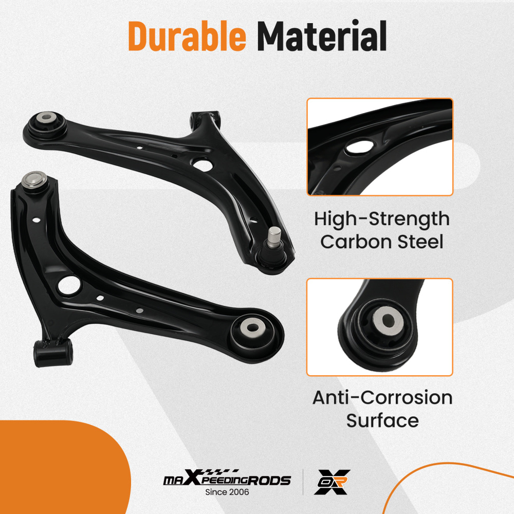 8x Front Lower Control ArmBall Joint +Sway Bar Link compatible for Ford Fiesta 2011-2019