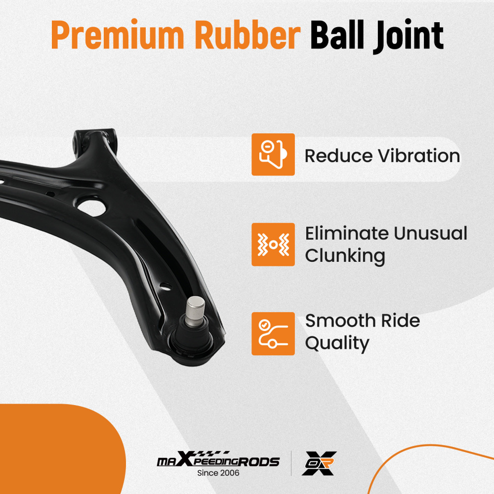 8x Front Lower Control ArmBall Joint +Sway Bar Link compatible for Ford Fiesta 2011-2019