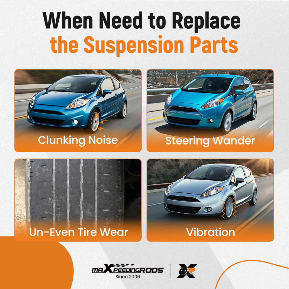 8x Front Lower Control ArmBall Joint +Sway Bar Link compatible for Ford Fiesta 2011-2019