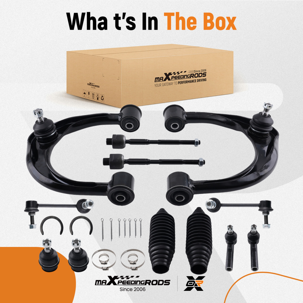 12Pc Front Upper Control Arm Suspension Kit compatible for Toyota 4Runner Lexus GX470 03-09