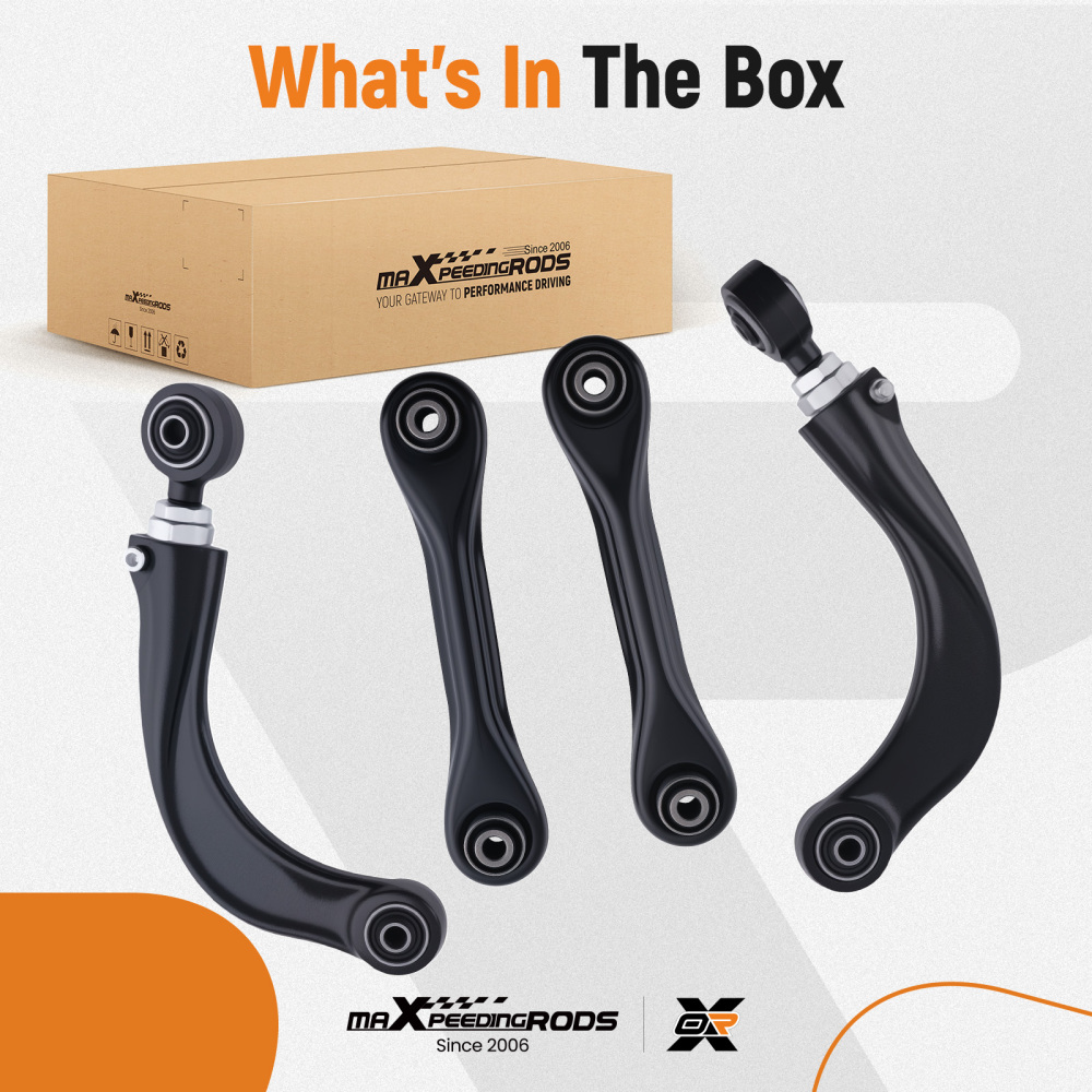 4x Rear Upper Lower Forward Control Arm compatible for Ford C-Max Focus compatible for Mazda 3 5 2004-2018