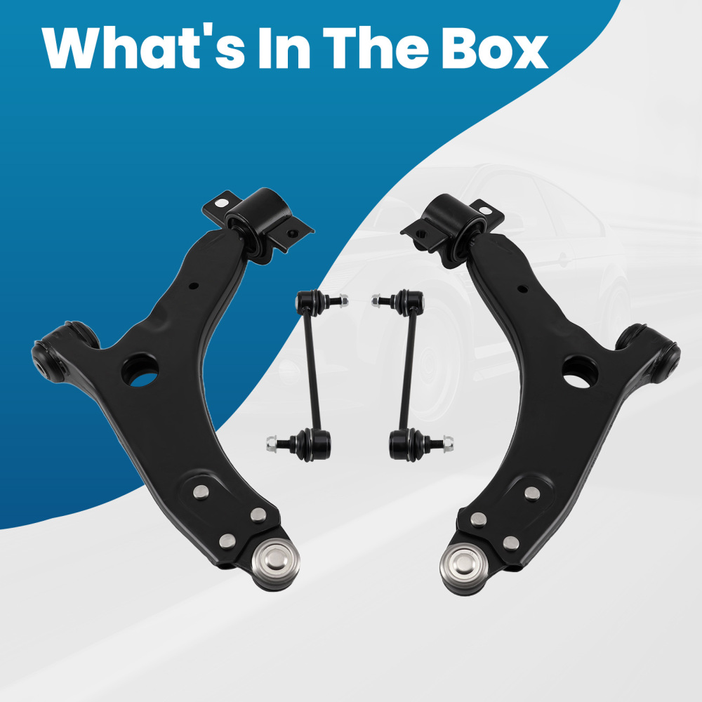 Front Lower Control Arms Ball Joints Sway Bars compatible for Ford Focus 2004-2011