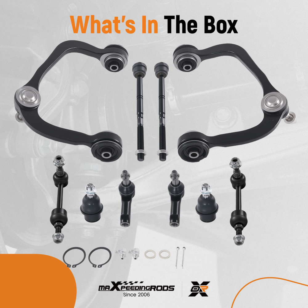 10x Upper Control Arms Sway Bar Link compatible for Ford F-150 04-05 4WD +Ball Joint K80306