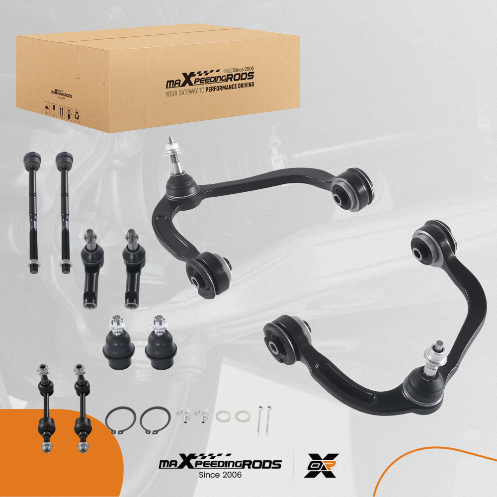10x Upper Control Arms Sway Bar Link compatible for Ford F-150 04-05 4WD +Ball Joint K80306