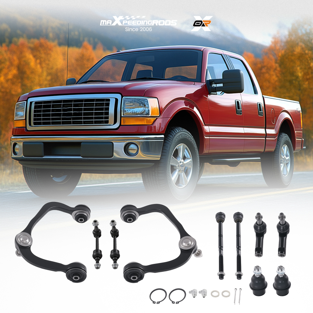 10x Upper Control Arms Sway Bar Link compatible for Ford F-150 04-05 4WD +Ball Joint K80306