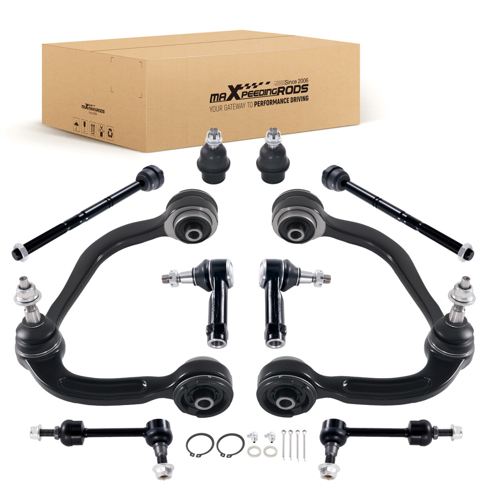 10x Upper Control Arms Sway Bar Link compatible for Ford F-150 04-05 4WD +Ball Joint K80306