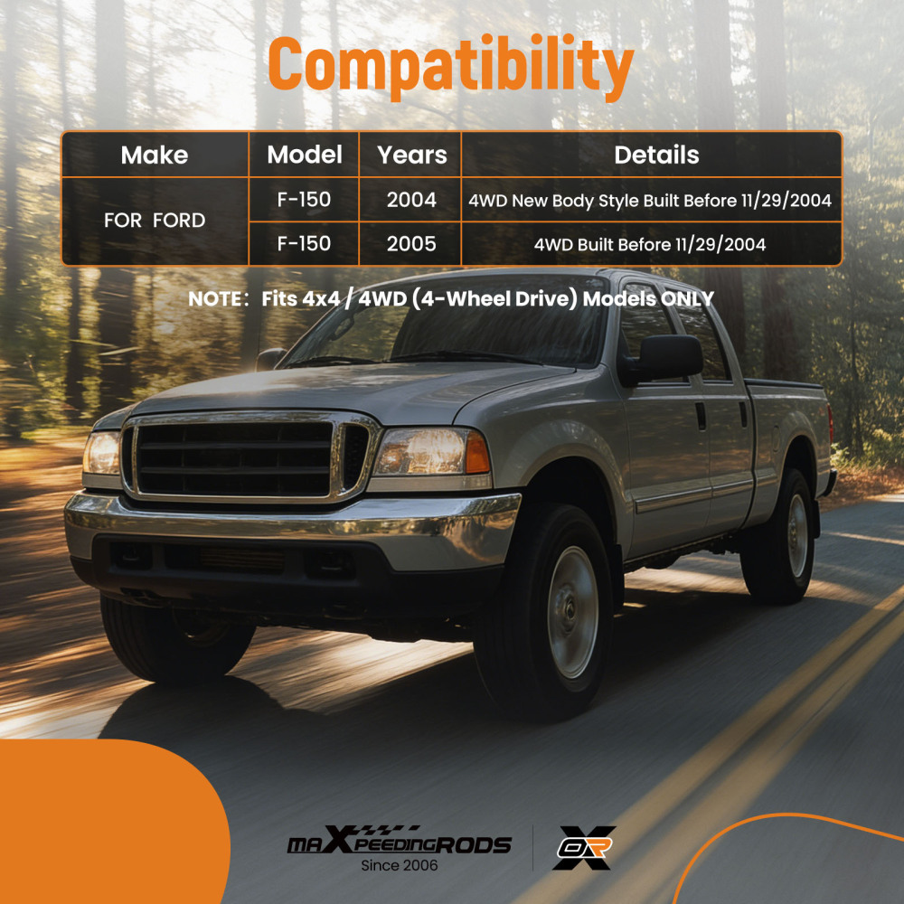 Control Arm Ball Joint Assembly compatible for Ford F-150 2004-2005 K80306 K80308 4x4