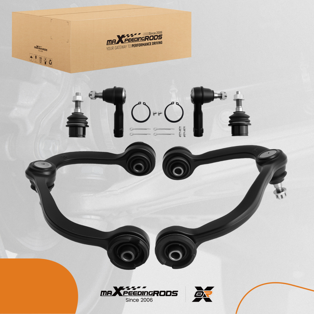 6pc Front Upper Control Arm Lower Ball Joint Tie Rod compatible for Ford F-150 2004-2008