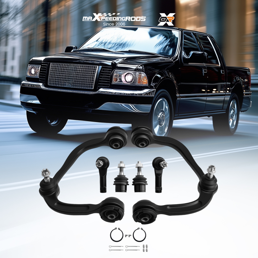 6pc Front Upper Control Arm Lower Ball Joint Tie Rod compatible for Ford F-150 2004-2008