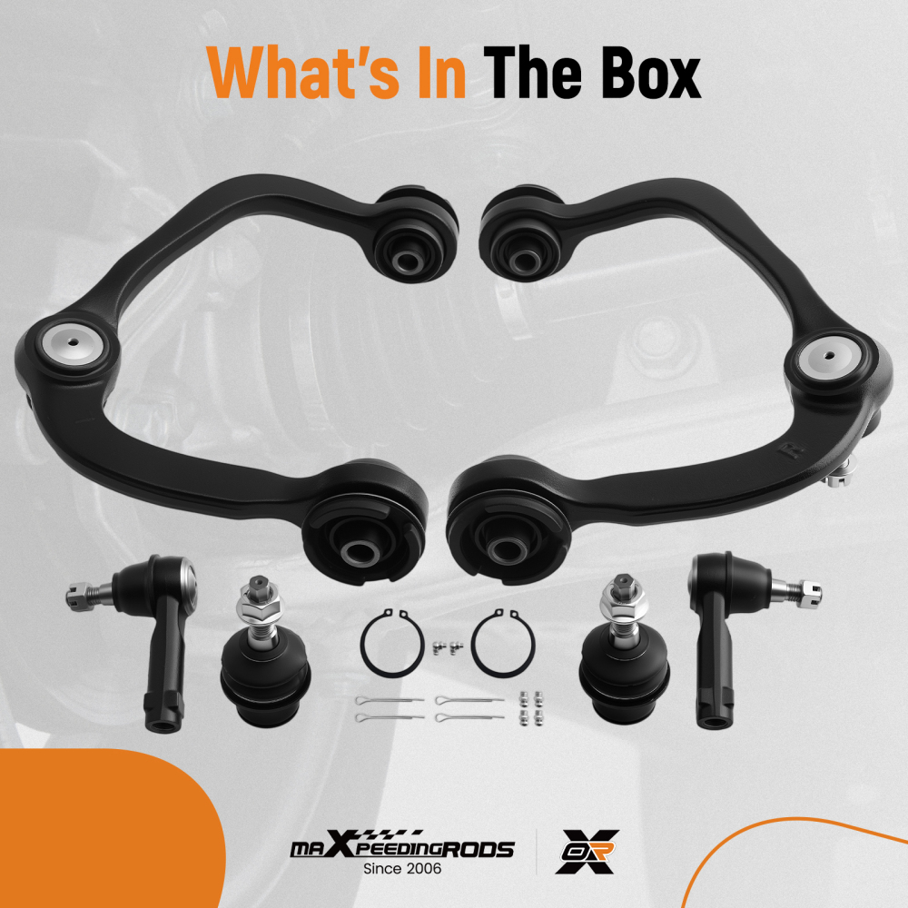 6pc Front Upper Control Arm Lower Ball Joint Tie Rod compatible for Ford F-150 2004-2008