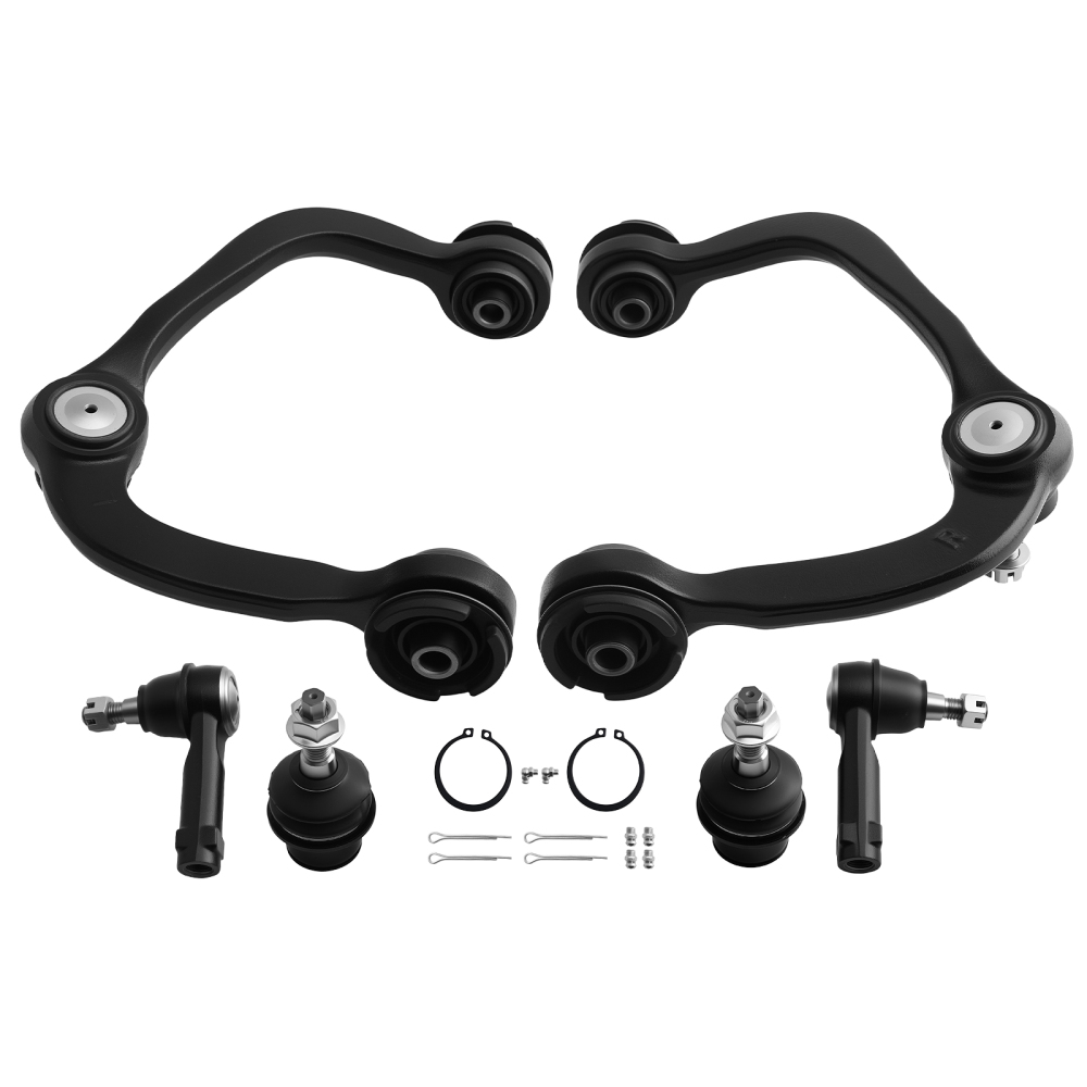 8x Front Upper Lower Control Arm w/ Ball Joint Tie Rod for F-150 compatible for Lincoln Mark LT