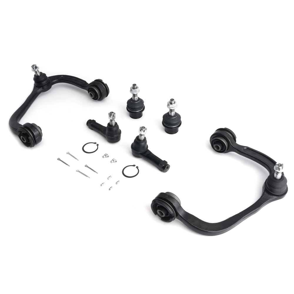 8x Front Upper Lower Control Arm w/ Ball Joint Tie Rod for F-150 compatible for Lincoln Mark LT