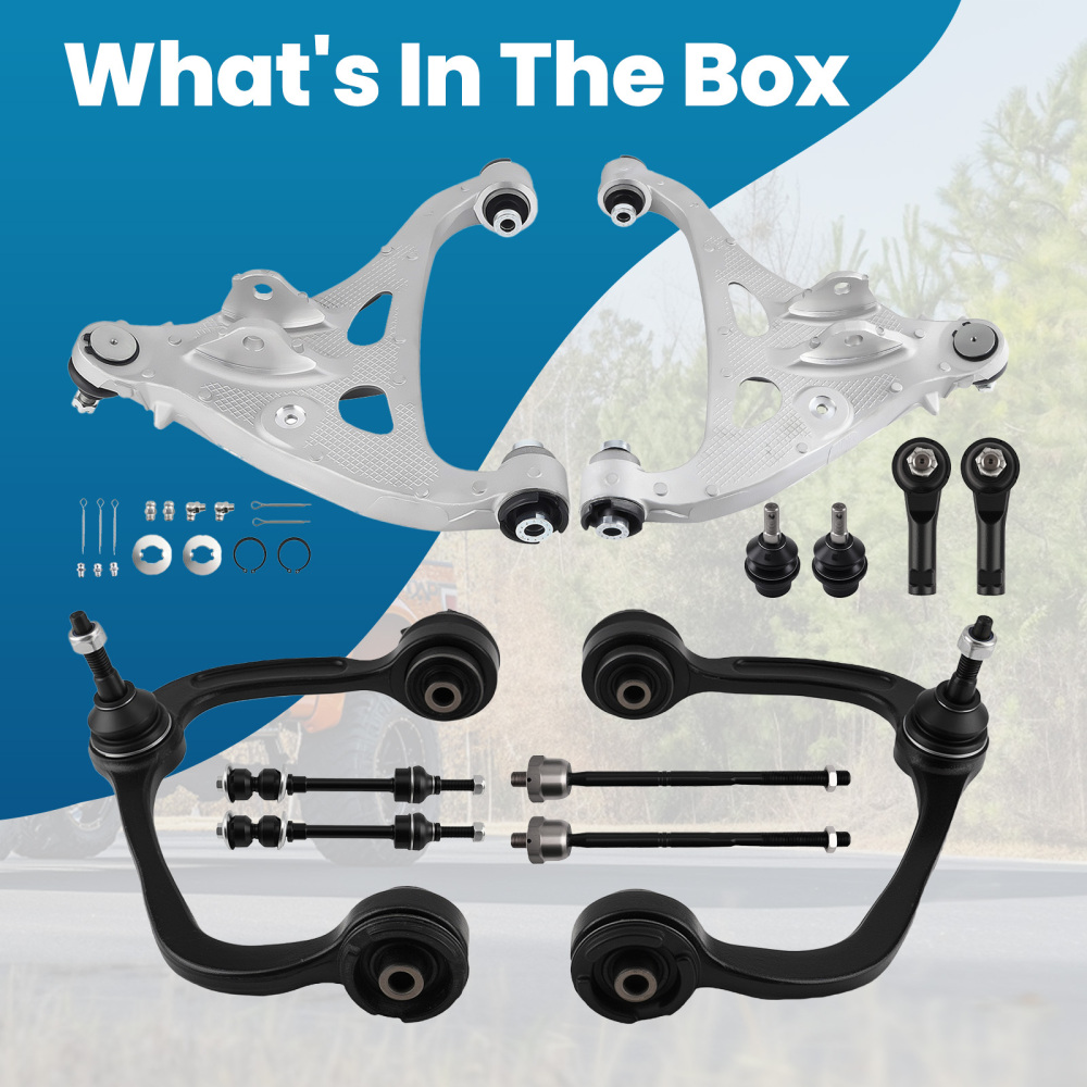 10x Front LowerUpper Control Arms Suspenion Kit compatible for Ford F-150 Mark TL 05-08