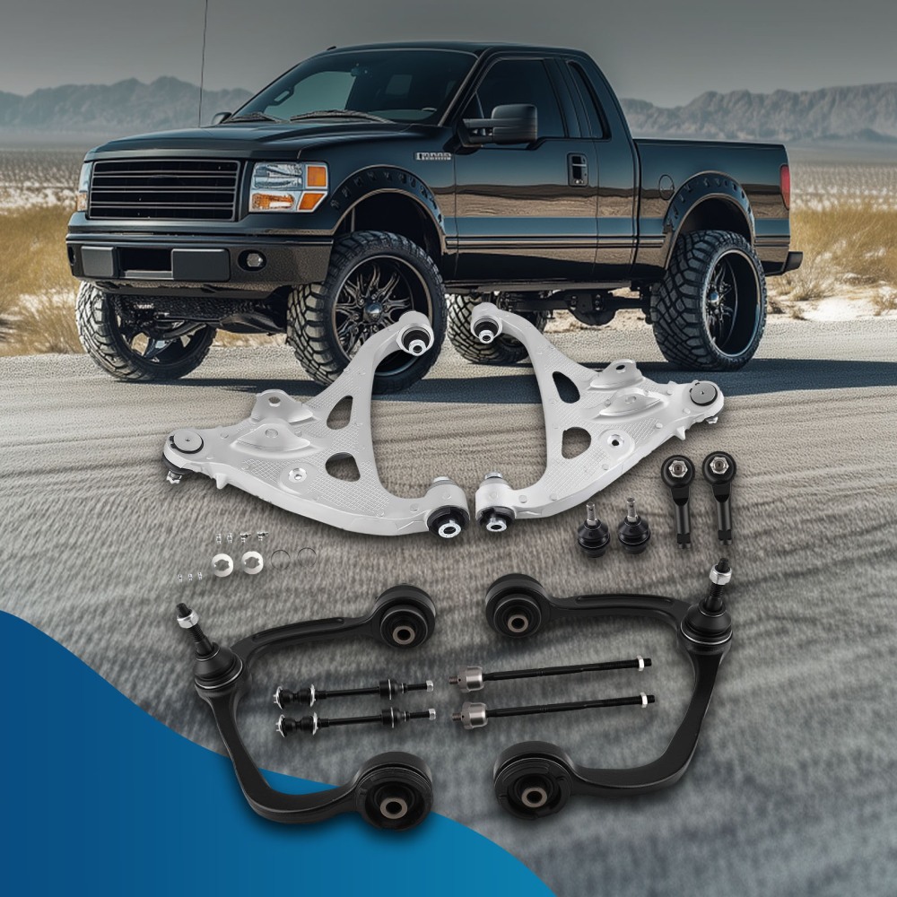 10x Front LowerUpper Control Arms Suspenion Kit compatible for Ford F-150 Mark TL 05-08