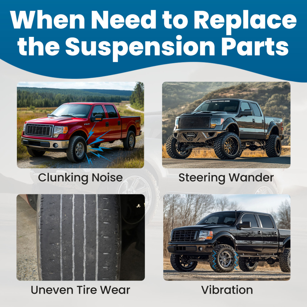 10x Front LowerUpper Control Arms Suspenion Kit compatible for Ford F-150 Mark TL 05-08