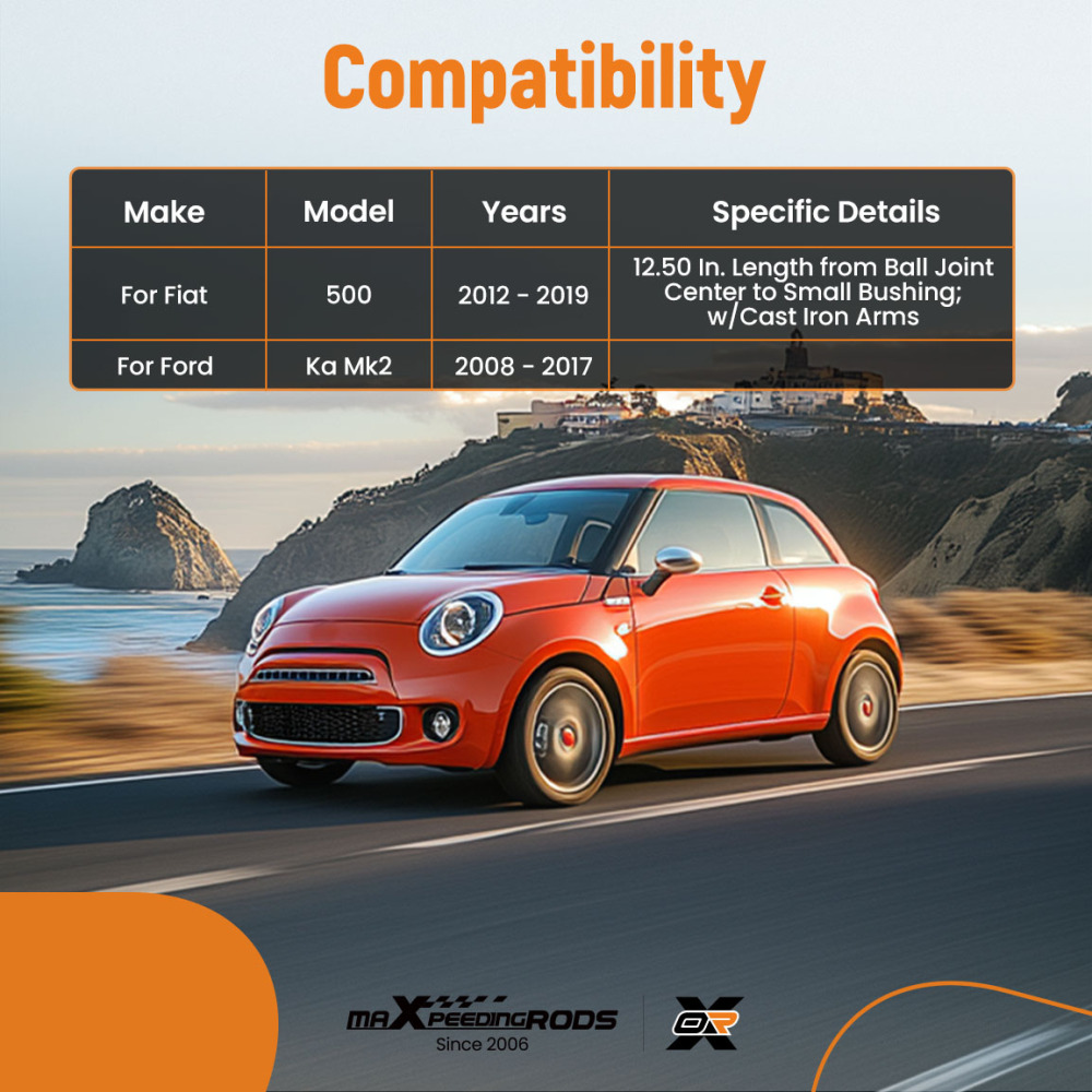 Control Arm Front Lower compatible for Fiat 500/Compatible for Ford Ka 51857022 51857021 154024