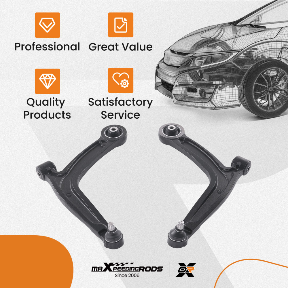 Control Arm Front Lower compatible for Fiat 500/Compatible for Ford Ka 51857022 51857021 154024