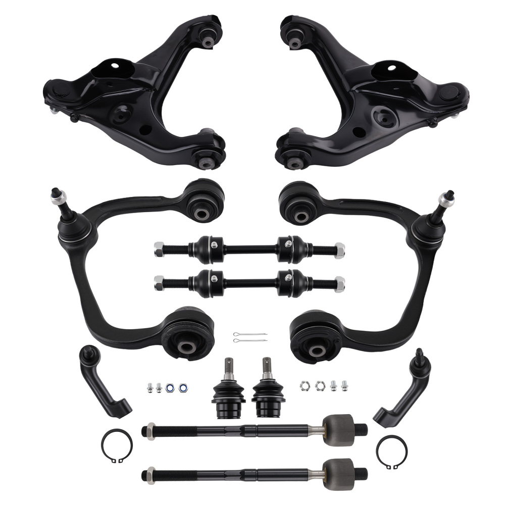 12x Front UpperLower Control Arm +Ball Joint Kit compatible for Ford F-150 2009-2013
