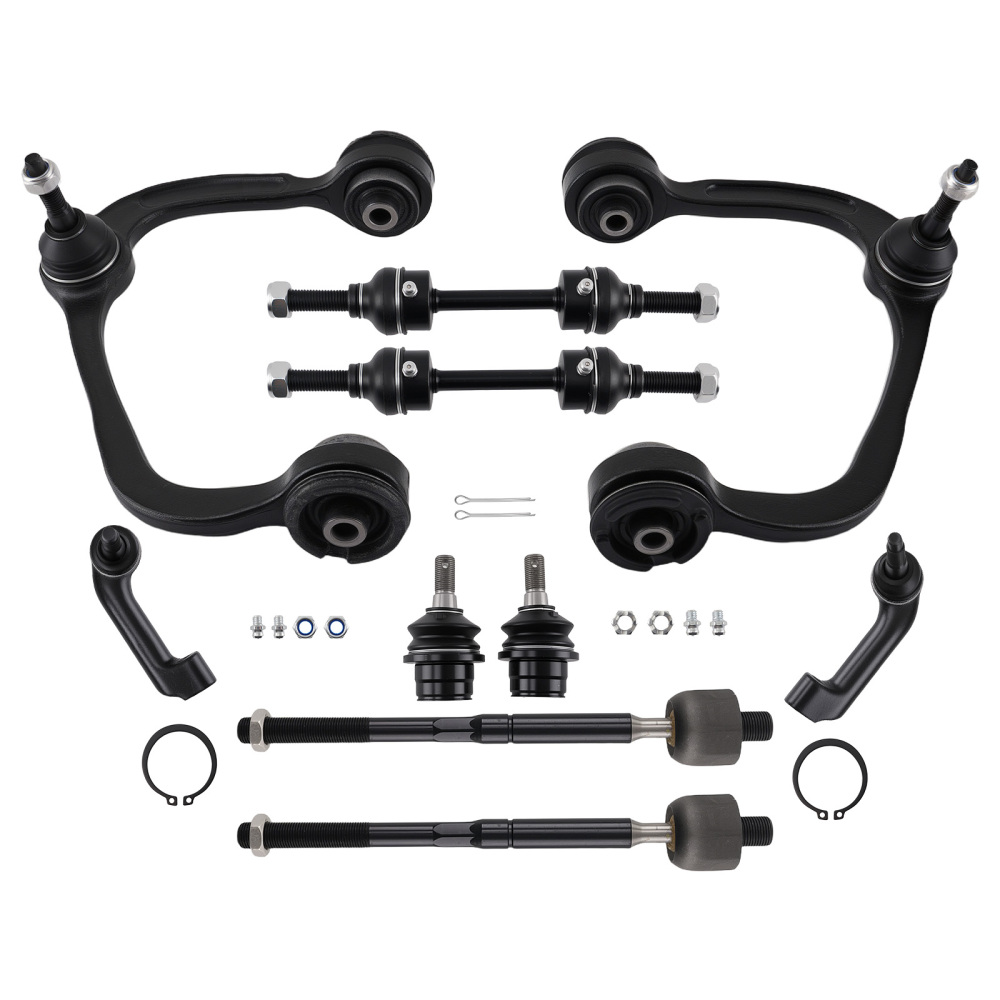 12x Front UpperLower Control Arm +Ball Joint Kit compatible for Ford F-150 2009-2013