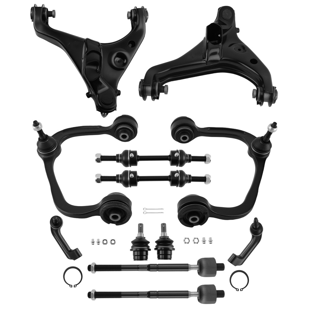 12x Front UpperLower Control Arm +Ball Joint Kit compatible for Ford F-150 2009-2013