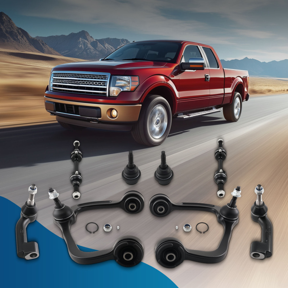 8x Front Upper Control ArmLower Ball Joint Link Kit compatible for Ford F-150 2009-2014