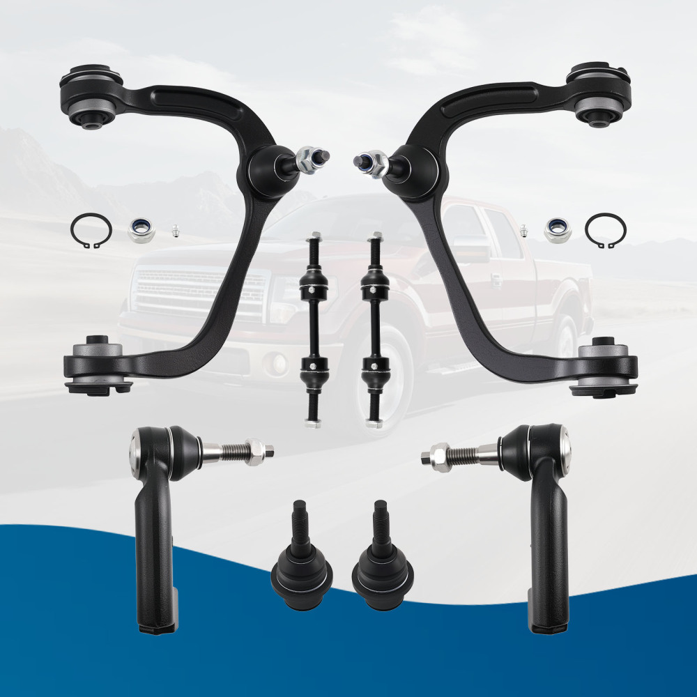 8x Front Upper Control ArmLower Ball Joint Link Kit compatible for Ford F-150 2009-2014