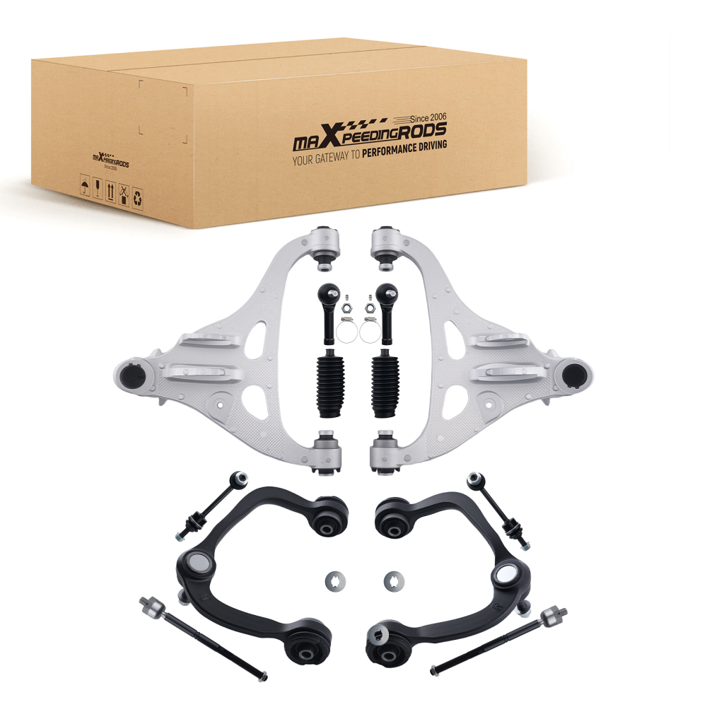 12x Front Upper Lower Control Arm Sway Bar Link compatible for Ford F-150 2005 4WD K80403