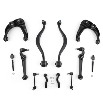 12x Front Lower Upper Control Arms Set compatible for Ford Fusion compatible for Mercury Milan 2006-2007