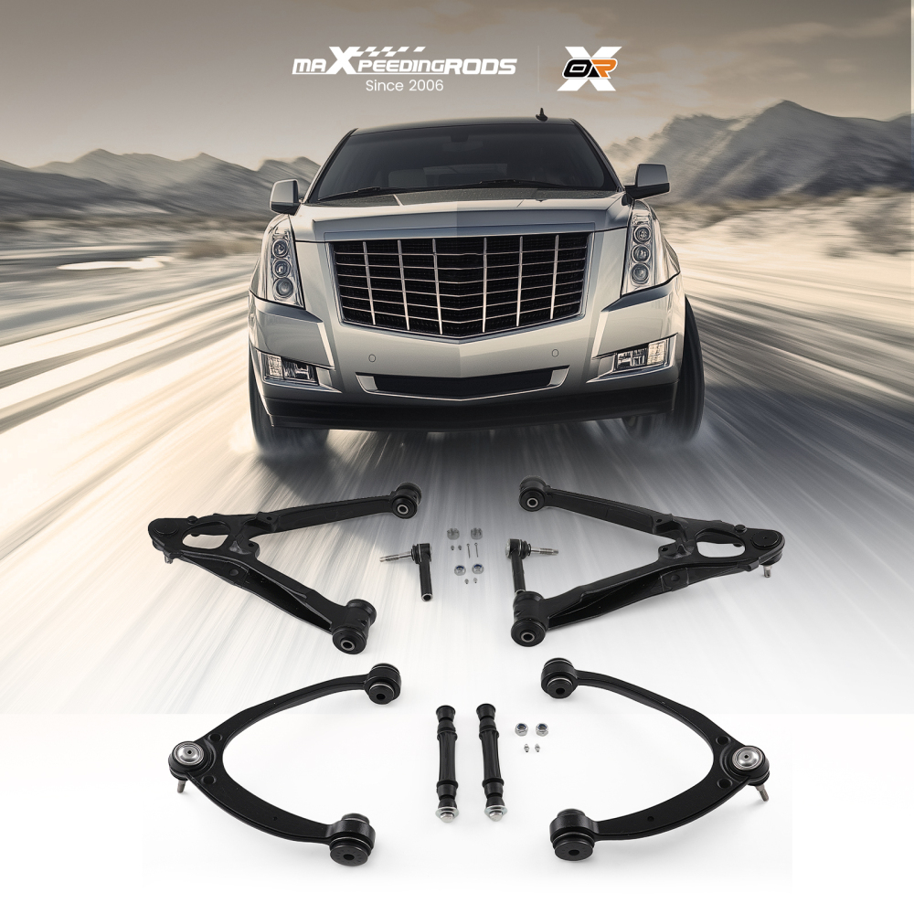 8x Front UpperLower Control Arms compatible for Chevrolet Silverado 2007 2008 2009 - 2013