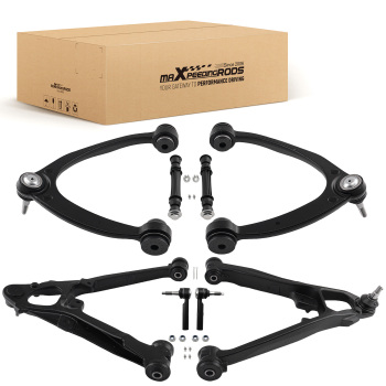 8x Front UpperLower Control Arms compatible for Chevrolet Silverado 2007 2008 2009 - 2013
