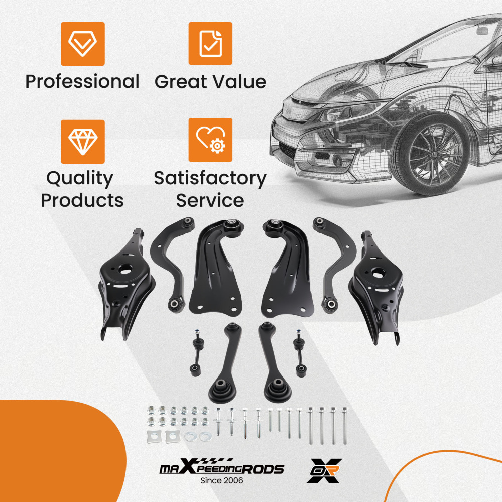BRACCIO DI CONTROLLO POSTERIORE SUPERIORE compatibile per VW GOLF 5 6 PASSAT CC compatibile per AUDI A3 8P