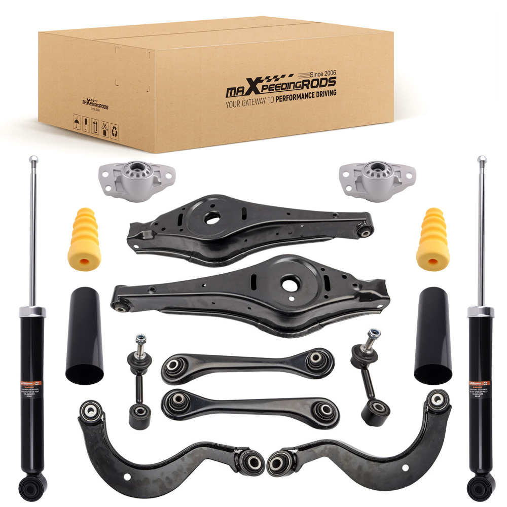 KIT DE BRAS DE SUSPENSION +AMORTISSEURS compatible pour AUDI A3 compatible pour VW GOLF 5 6 TOURAN compatible pour SEAT LEON