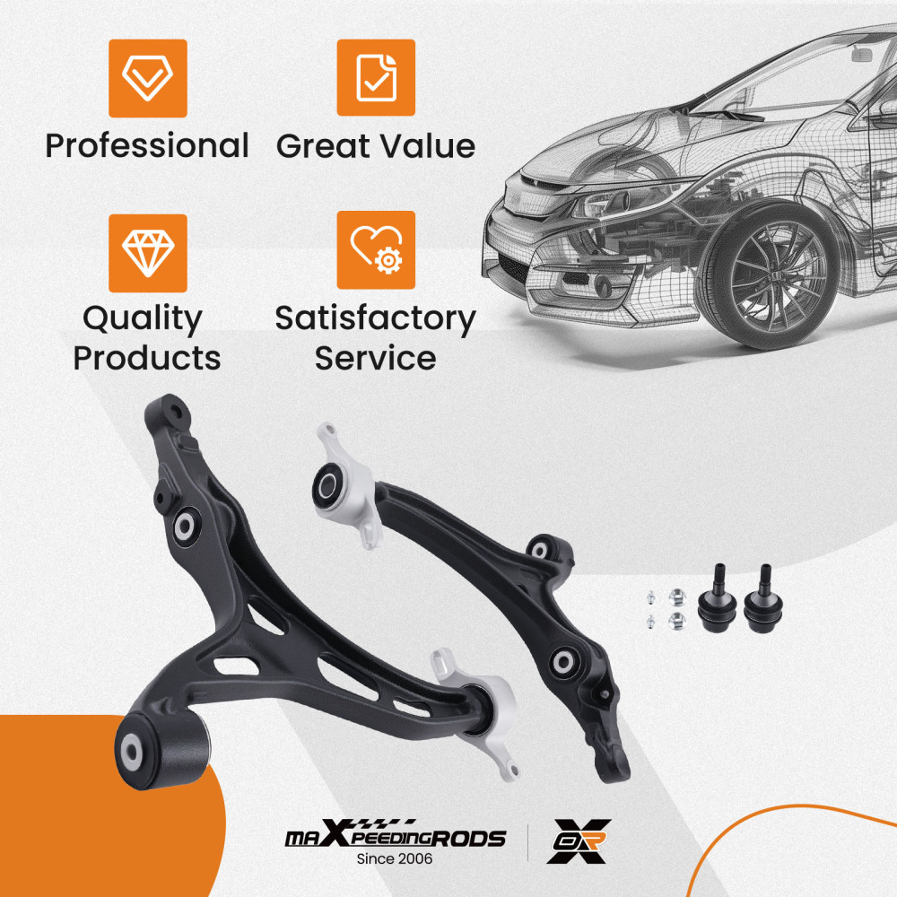 Front Lower Control Arms Ball Joints for 11-15 compatible for Dodge Durango compatible for Jeep Grand Cherokee