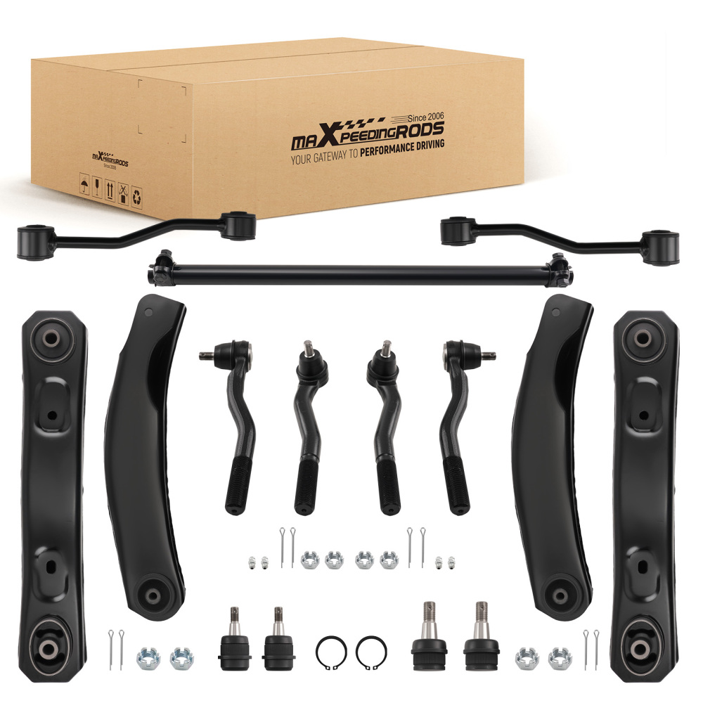 Front Suspension Control Arm Tie Rods Sway Bar compatible for Jeep Grand Cherokee 1999-2004