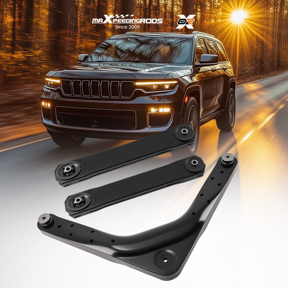 3x Rear Upper Lower Control Arms Suspension Kit For 1999 -04 compatible for Jeep Grand Cherokee