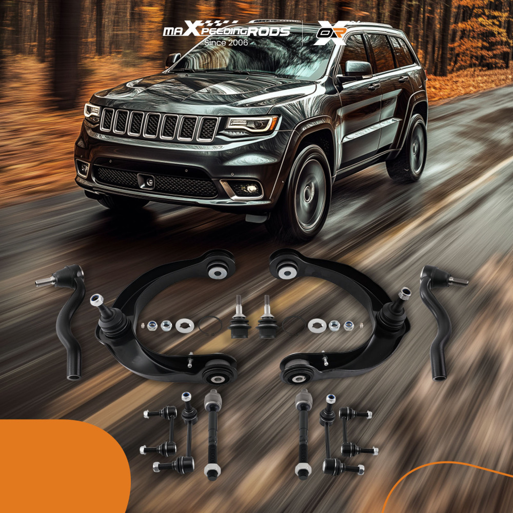 12x Front Upper Control Arm Kit for 2011-2015 compatible for Dodge Durango compatible for Jeep Grand Cherokee