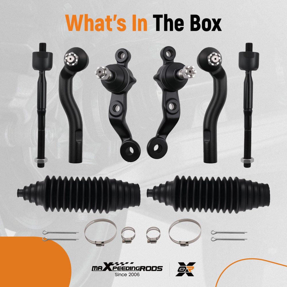 8PC Ball Joint Inner Tie Rod compatible for Lexus GS300 GS400 GS430 1998-2005 103-2880