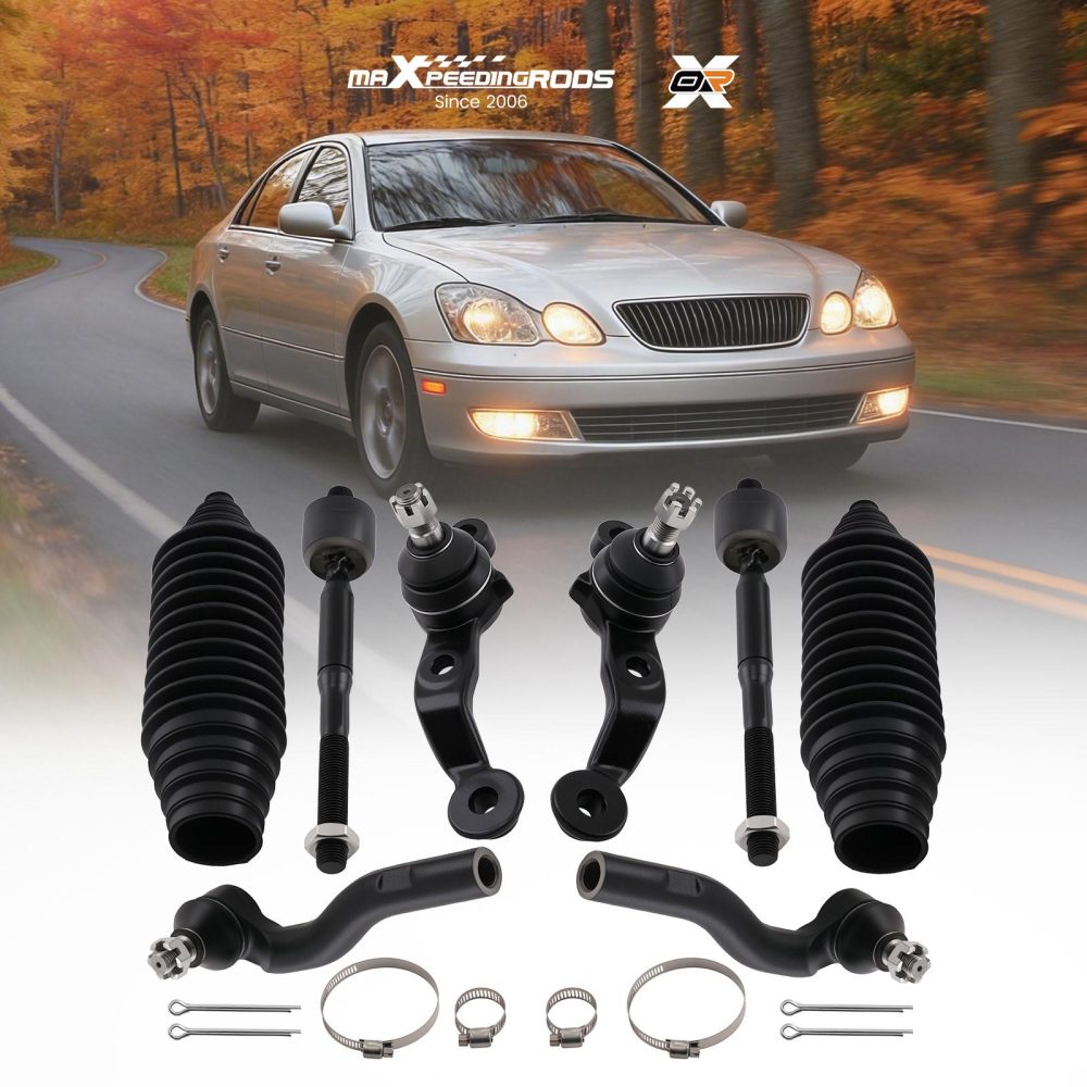 8PC Ball Joint Inner Tie Rod compatible for Lexus GS300 GS400 GS430 1998-2005 103-2880