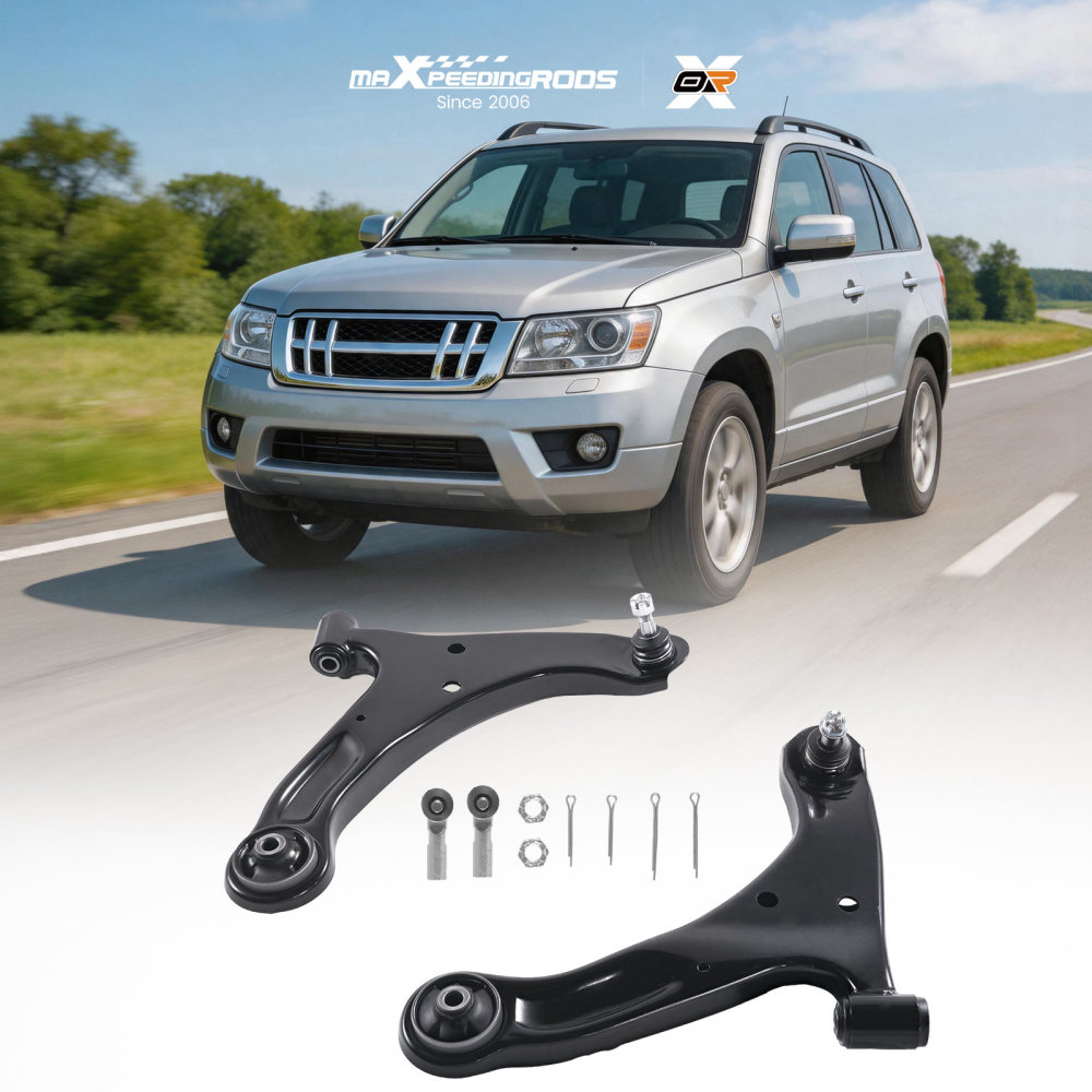 Front Lower Control Arms Ball Joints Tierods for 2006 - 2013 compatible for Suzuki Grand Vitara